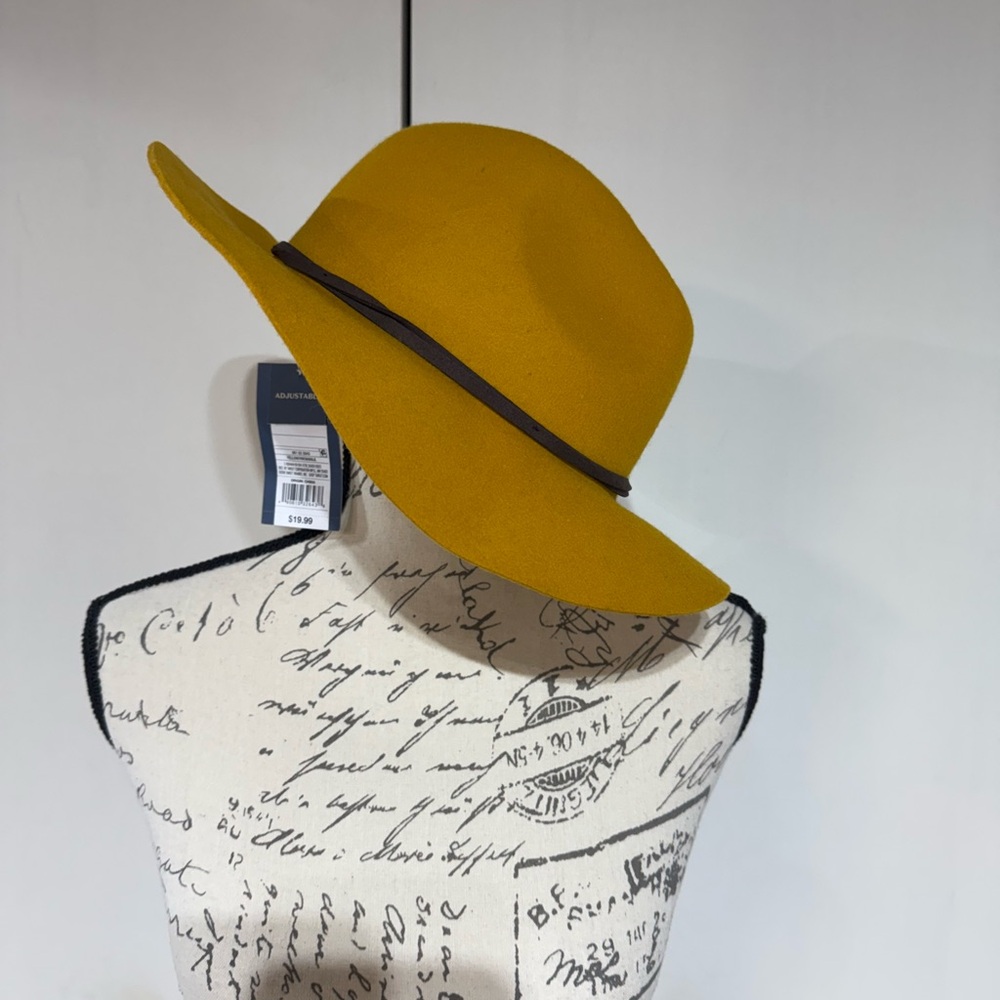 Universal Thread Yellow Hat with Brown Band